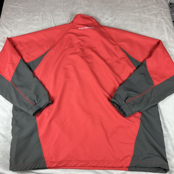 Ping Jacket Mens XL Red 1/4 Zip Mesh Lined Windbreaker Lightweight Pullover - Picture 6 of 9